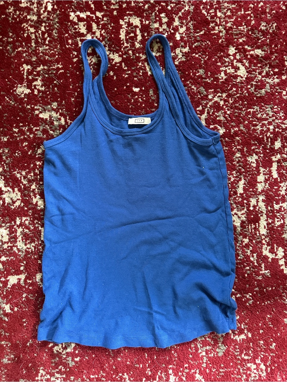 AYR Cobalt Ribbed Scoop Tank
